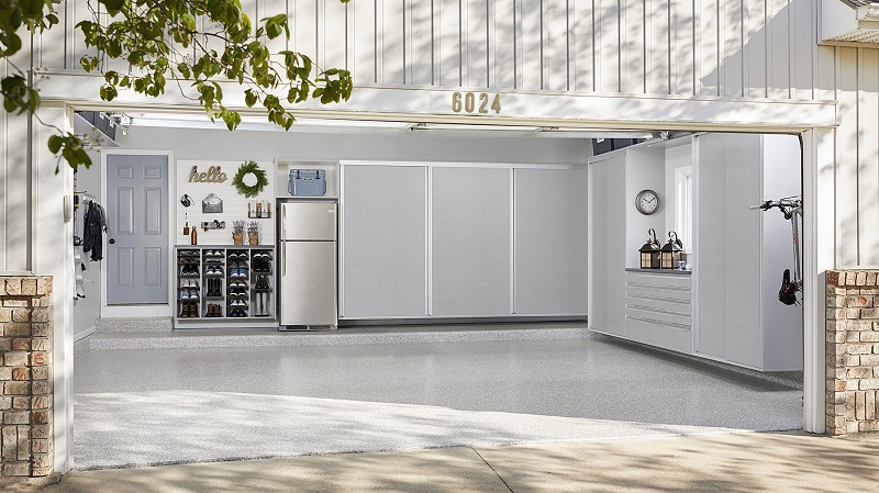 Organized Two Car Garage with no cars